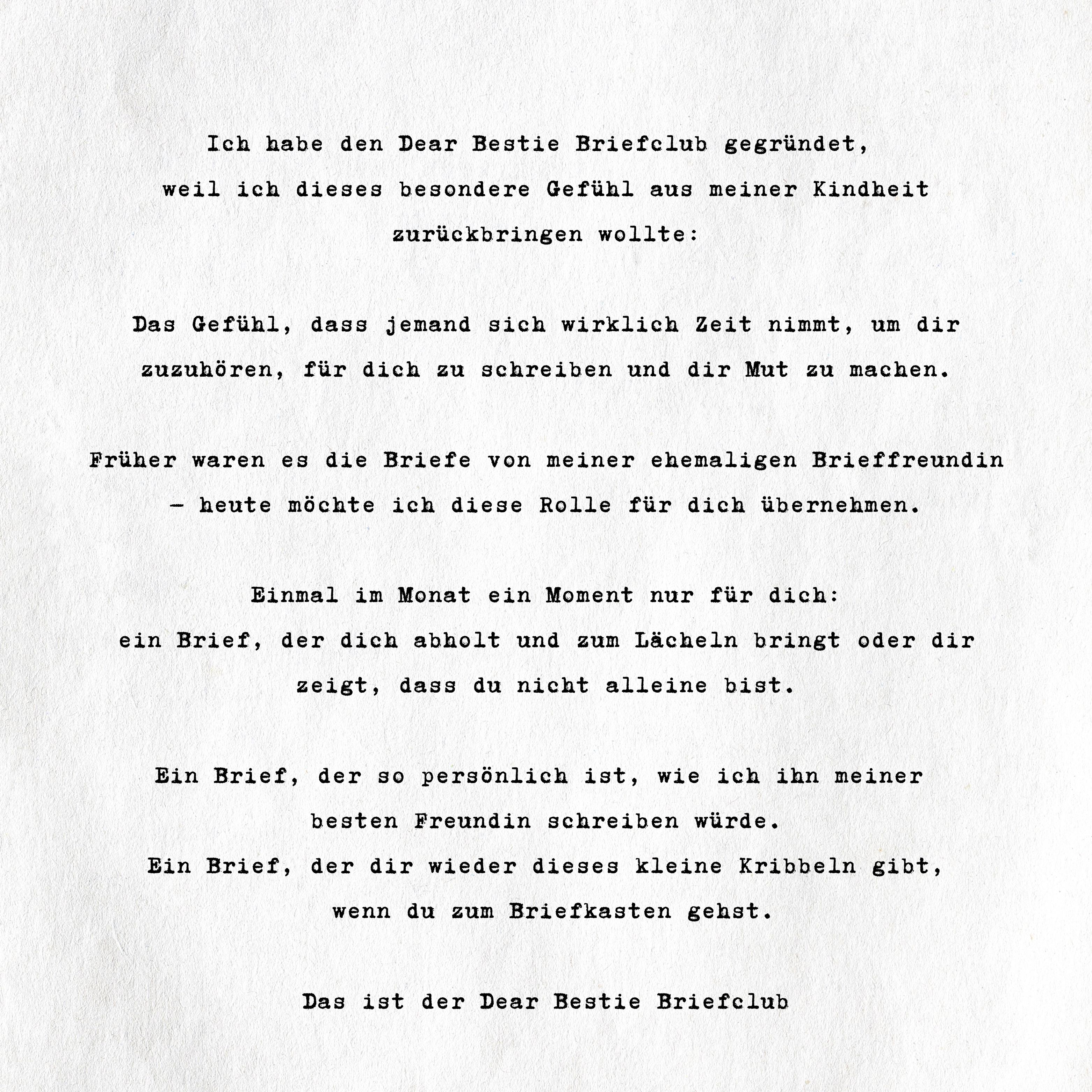 Dear Bestie Briefclub